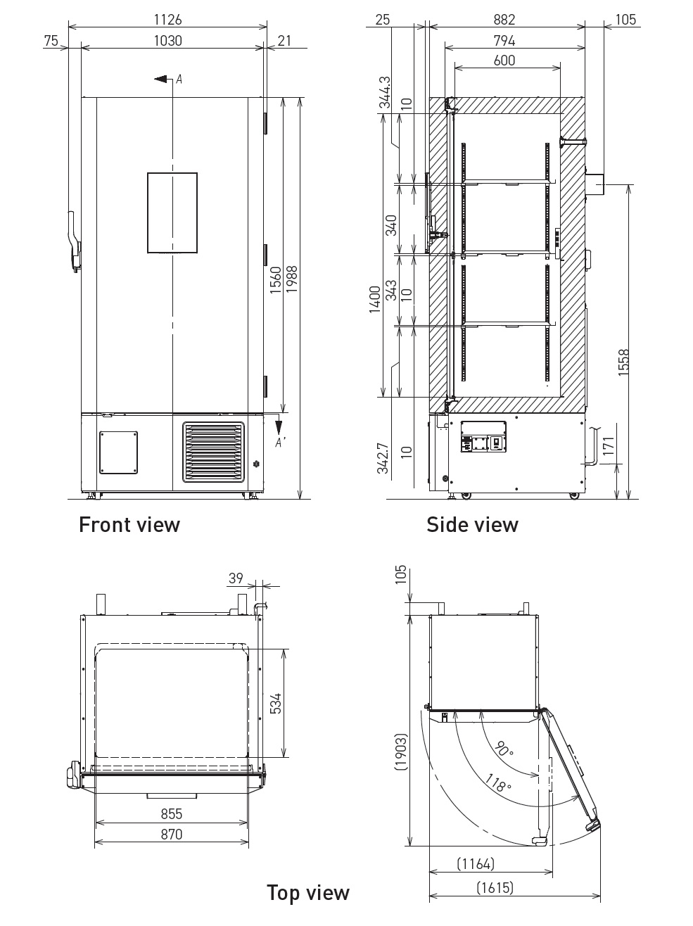 PHCbi-vip-smart-ult-freezers-mdf-du703vhe-dimensions
