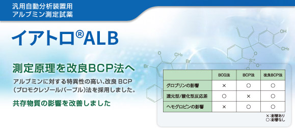 汎用自動分析装置用 アルブミン測定試薬 イアトロ&reg;ALB