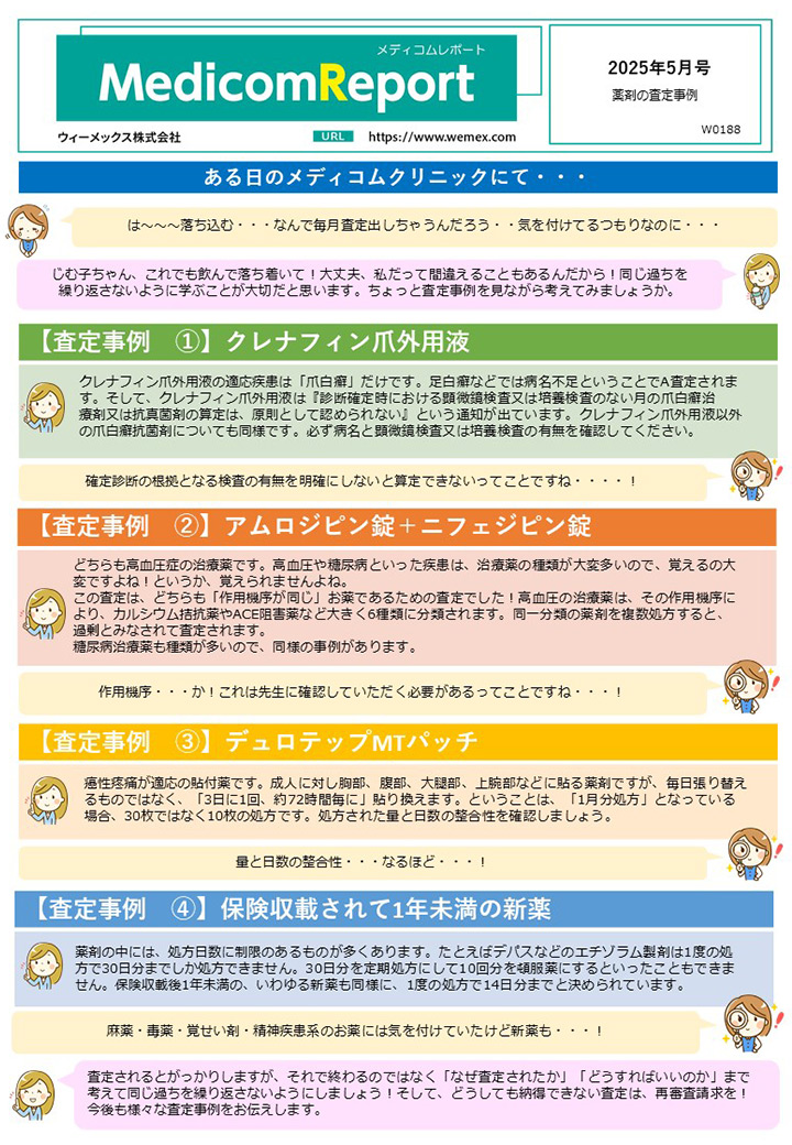 薬剤の査定事例